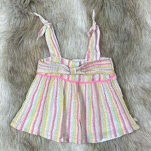 Size 5 Billieblush Colorful Striped Sleeveless Top
